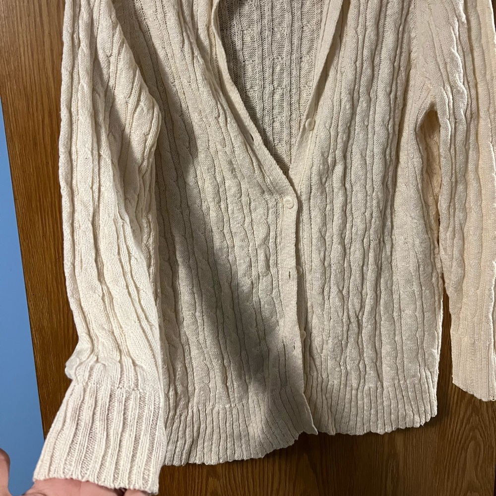 Cable Knit Button-Up Sweater - Picture 2 of 4
